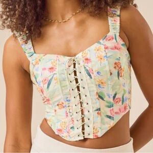 Lace-Up Tank Top and button up top both are crop tops, NEW WITH TAGS SIZE XL